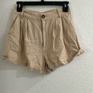 SHEIN High Waisted Khaki Shorts
